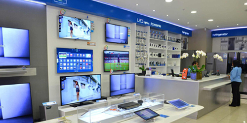 Alclad Shopfitting Photo of Samsung store